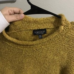Yellow Topshop Crop Sweater